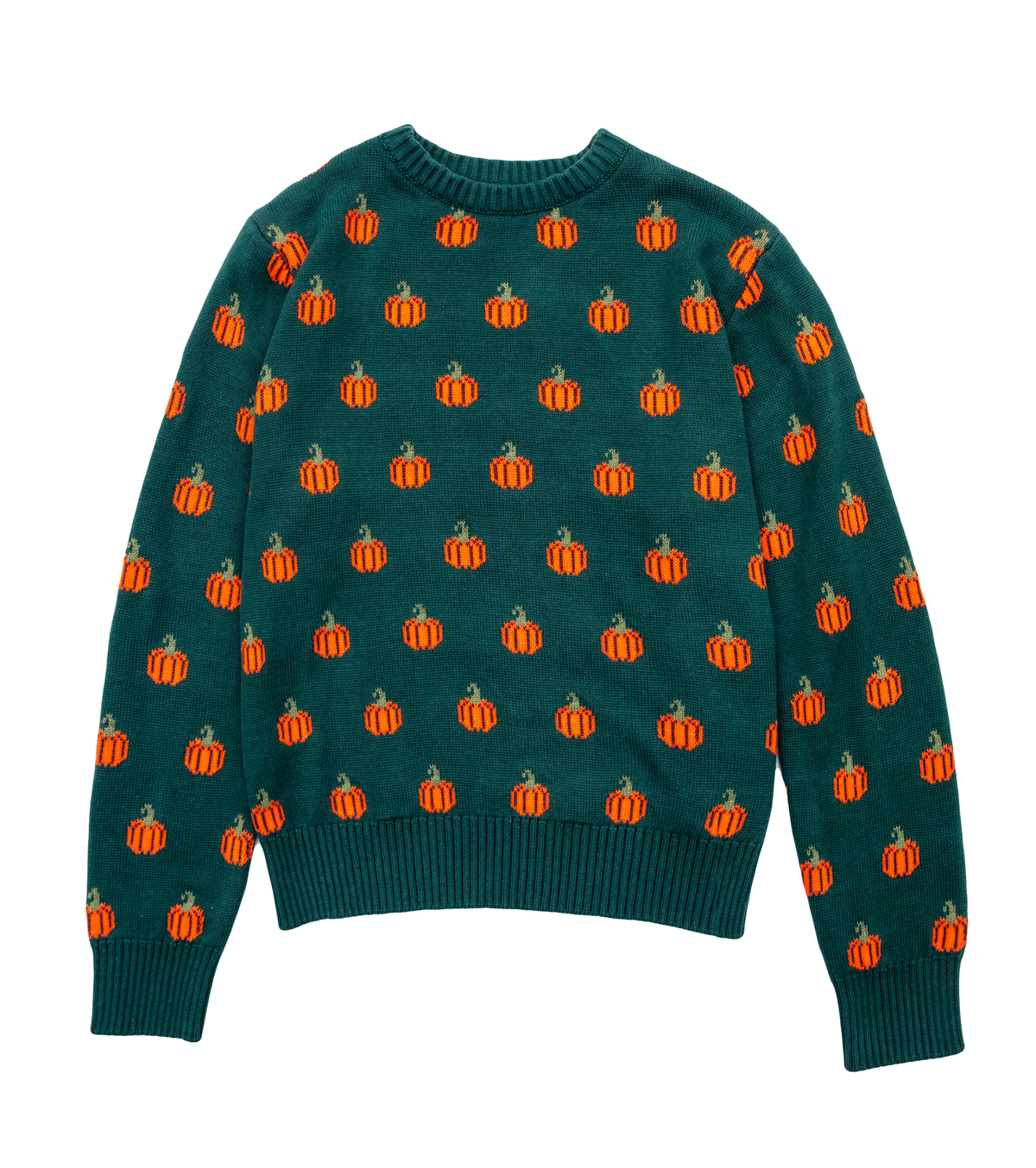 Country Pumpkin Sweater in Green - Women's