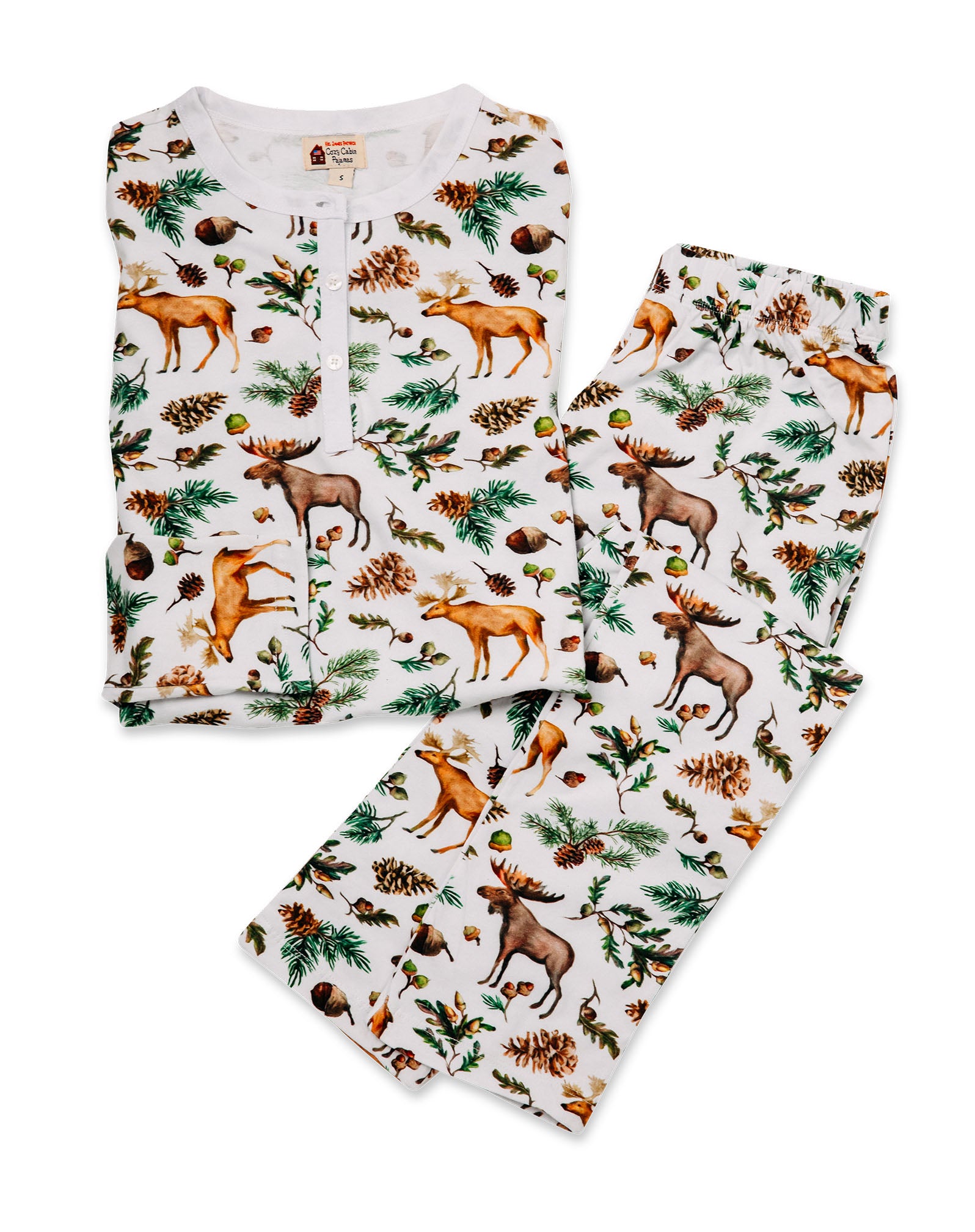 Winter Moose Pajamas - Women's