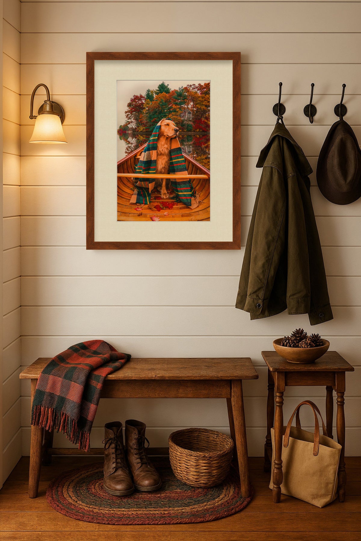 Autumn Paddle Framed Art Print