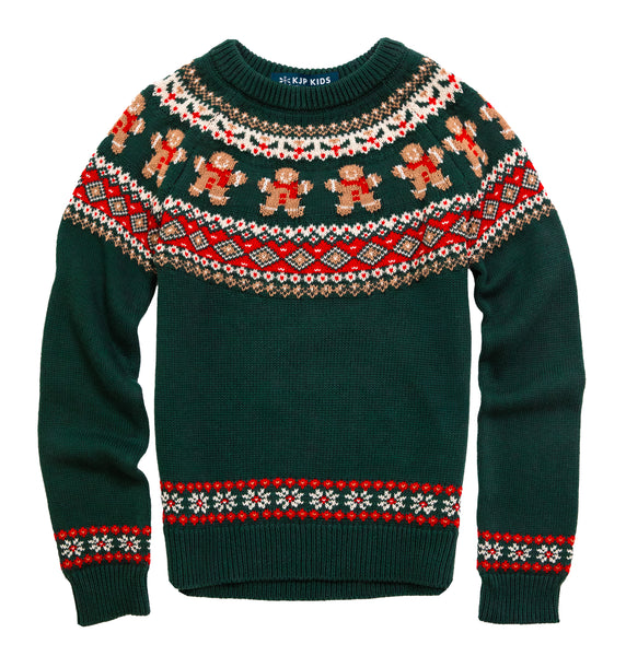 KJP Kid's Gingerbread Fair Isle Crewneck Holiday Sweater – Kiel