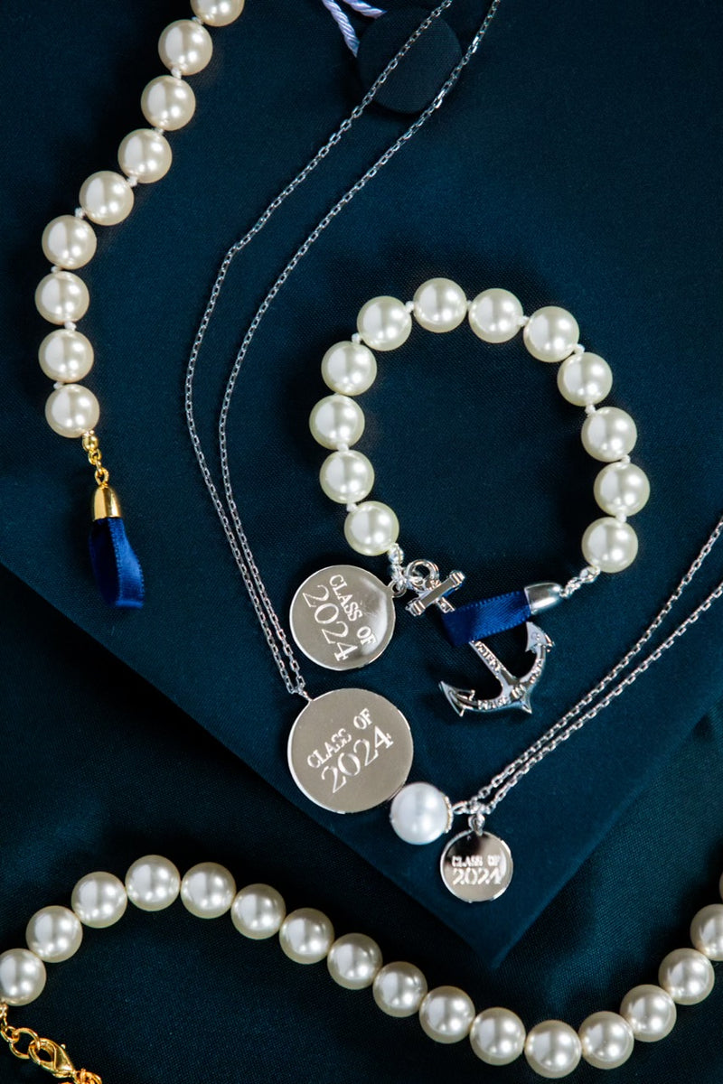 World's Your Oyster Silver Necklace --Class of 2024