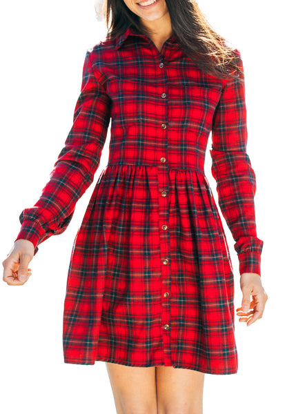 Holly Berry Flannel Dress Holly Berry Flannel Dress