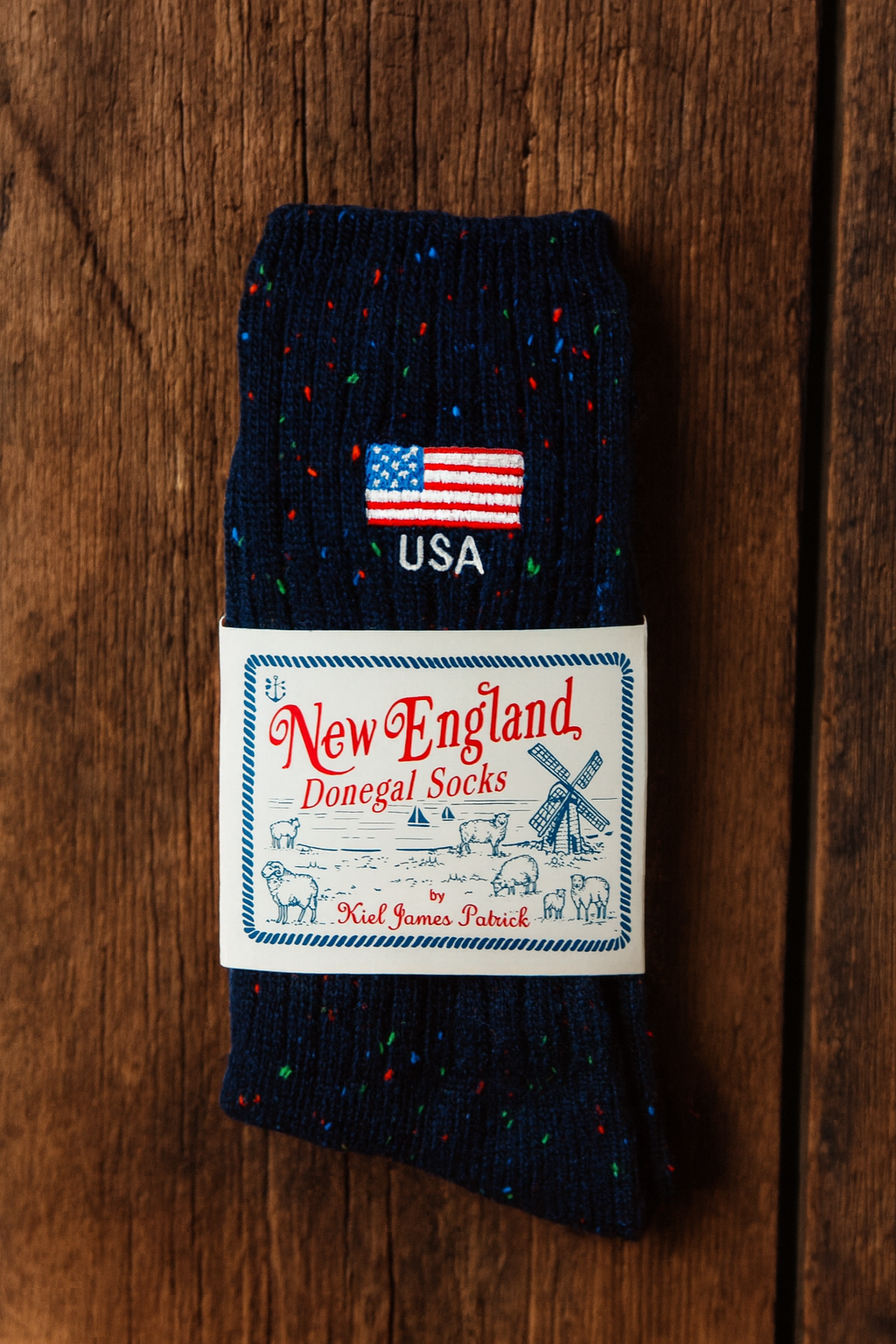 USA Flag Donegal Socks in Navy