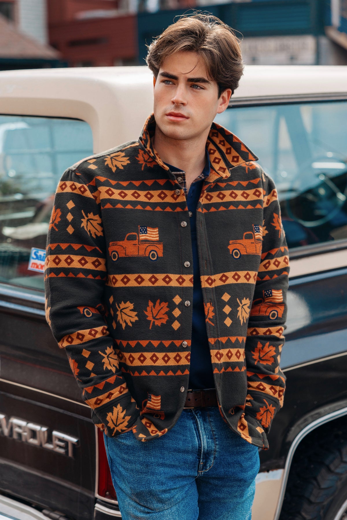 American Country Flannel Shirt Jacket