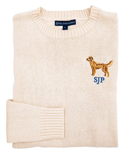 KJP Women's American Golden Retriever Embroidered Monogram Sweater
