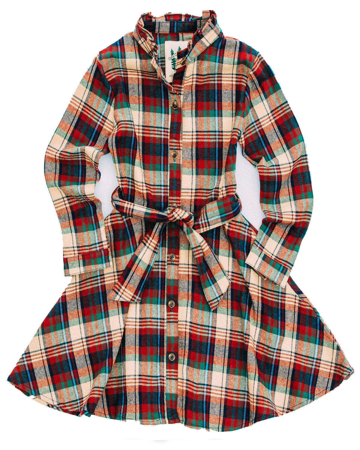 Apple Cinnamon Kids Flannel Dress