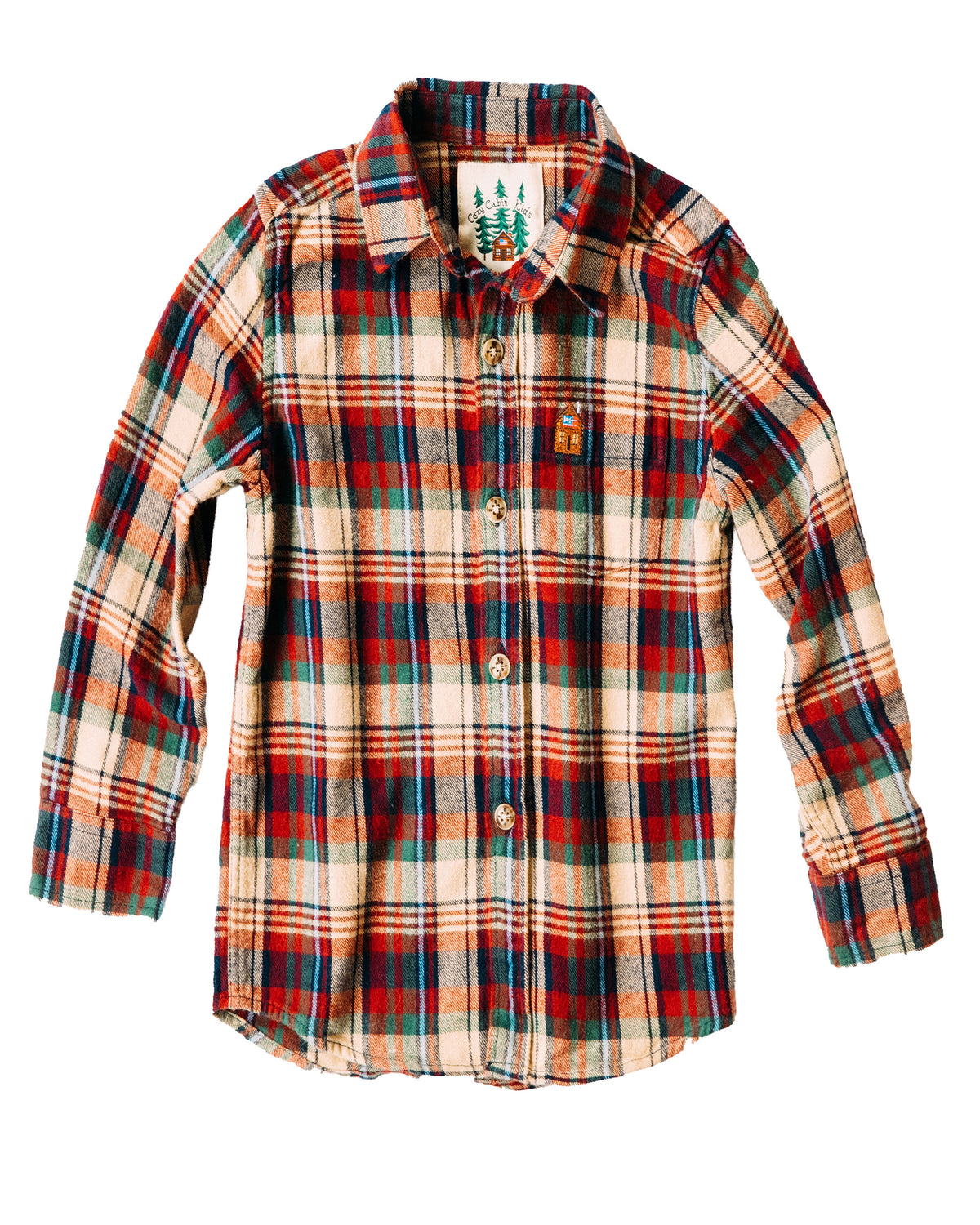 Apple Cinnamon Kids Flannel Shirt