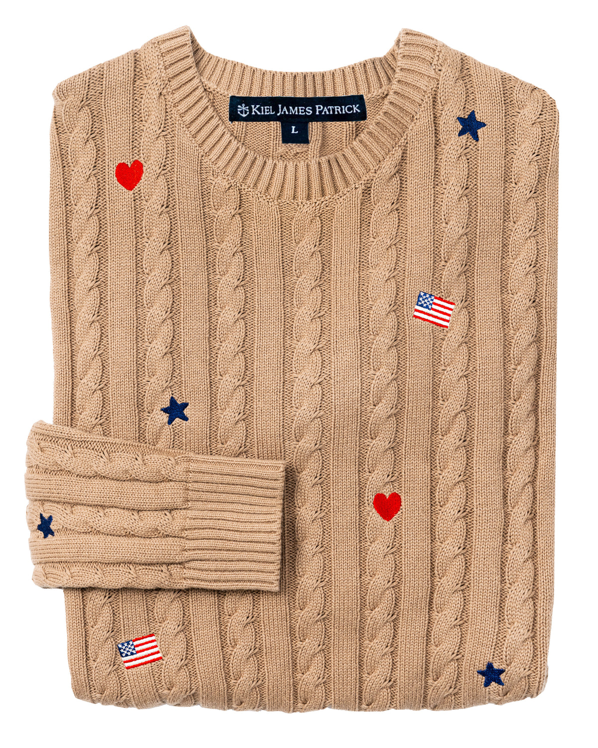 Country Americana Cable Knit Sweater