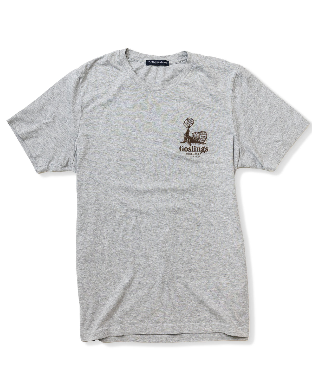 Goslings x KJP Black Seal Rum T-Shirt in Grey