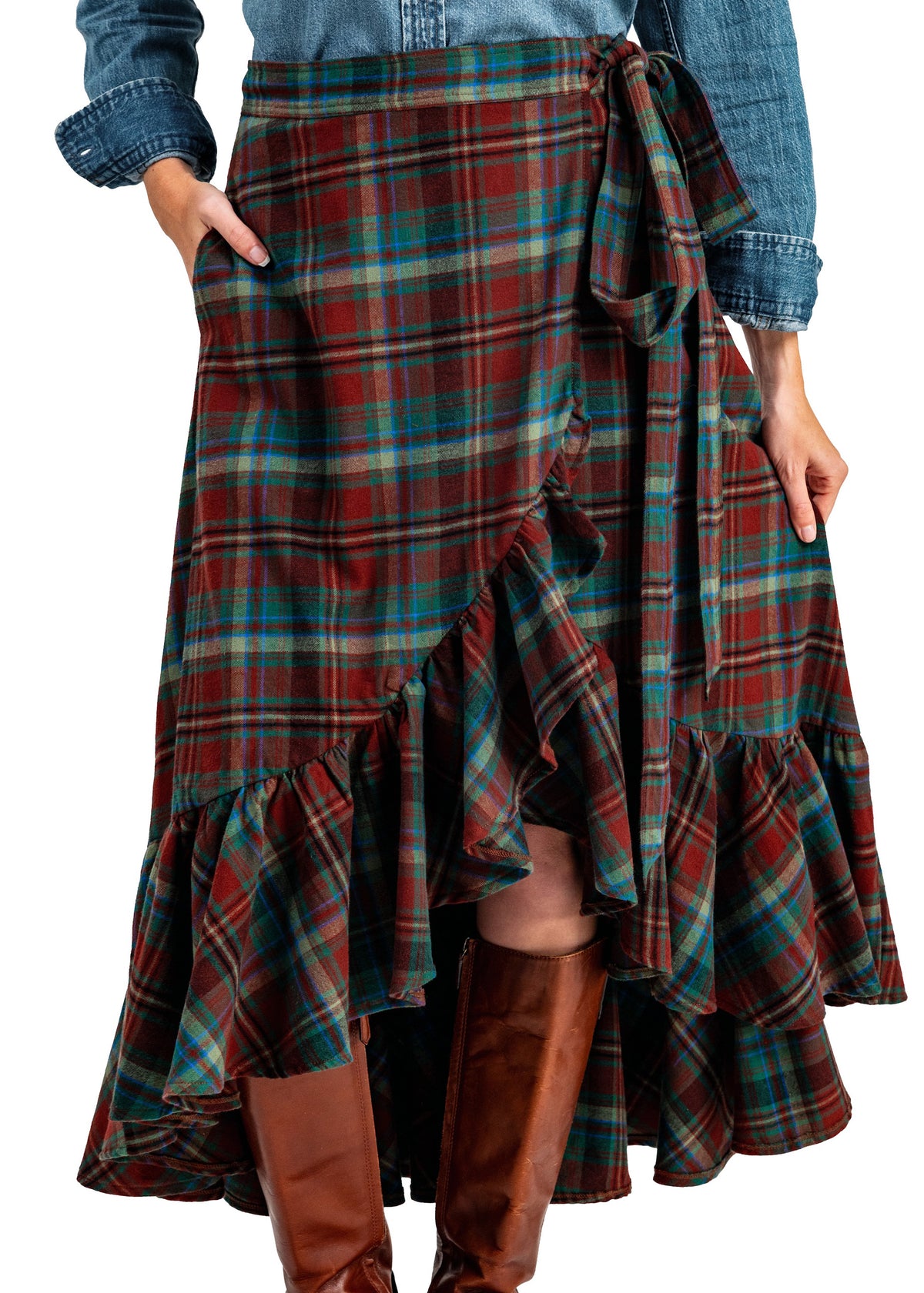 Litchfield Valley Flannel Ruffle Skirt