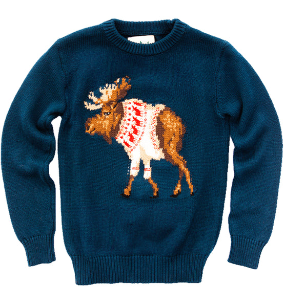 KJP Kid's McCallister Moose Crewneck Holiday Sweater – Kiel James