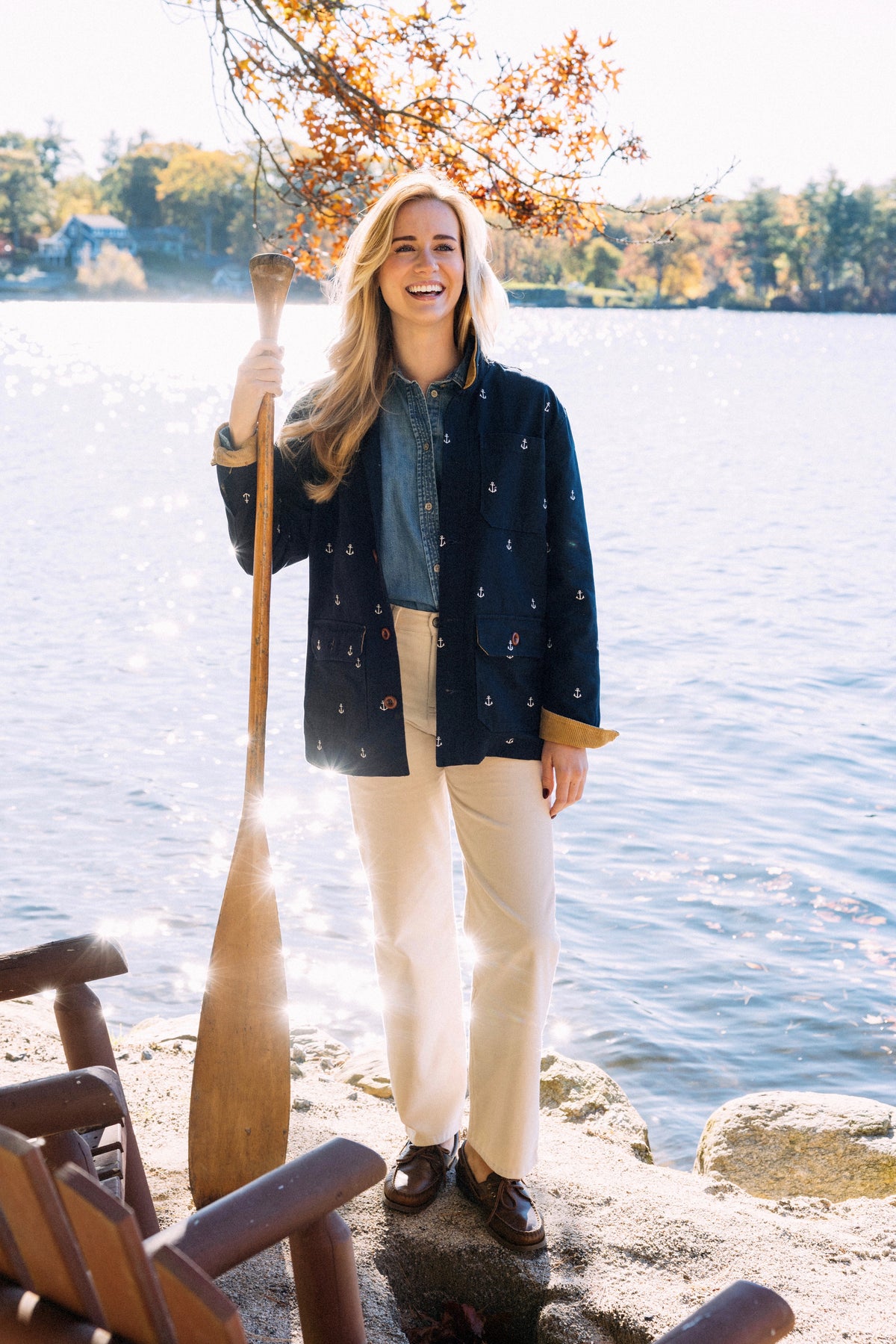 New England Barn Coat in Anchor