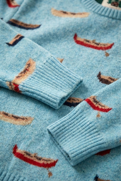 KJP Men's Northwoods Canoe Crewneck Wool Blend Sweater – Kiel