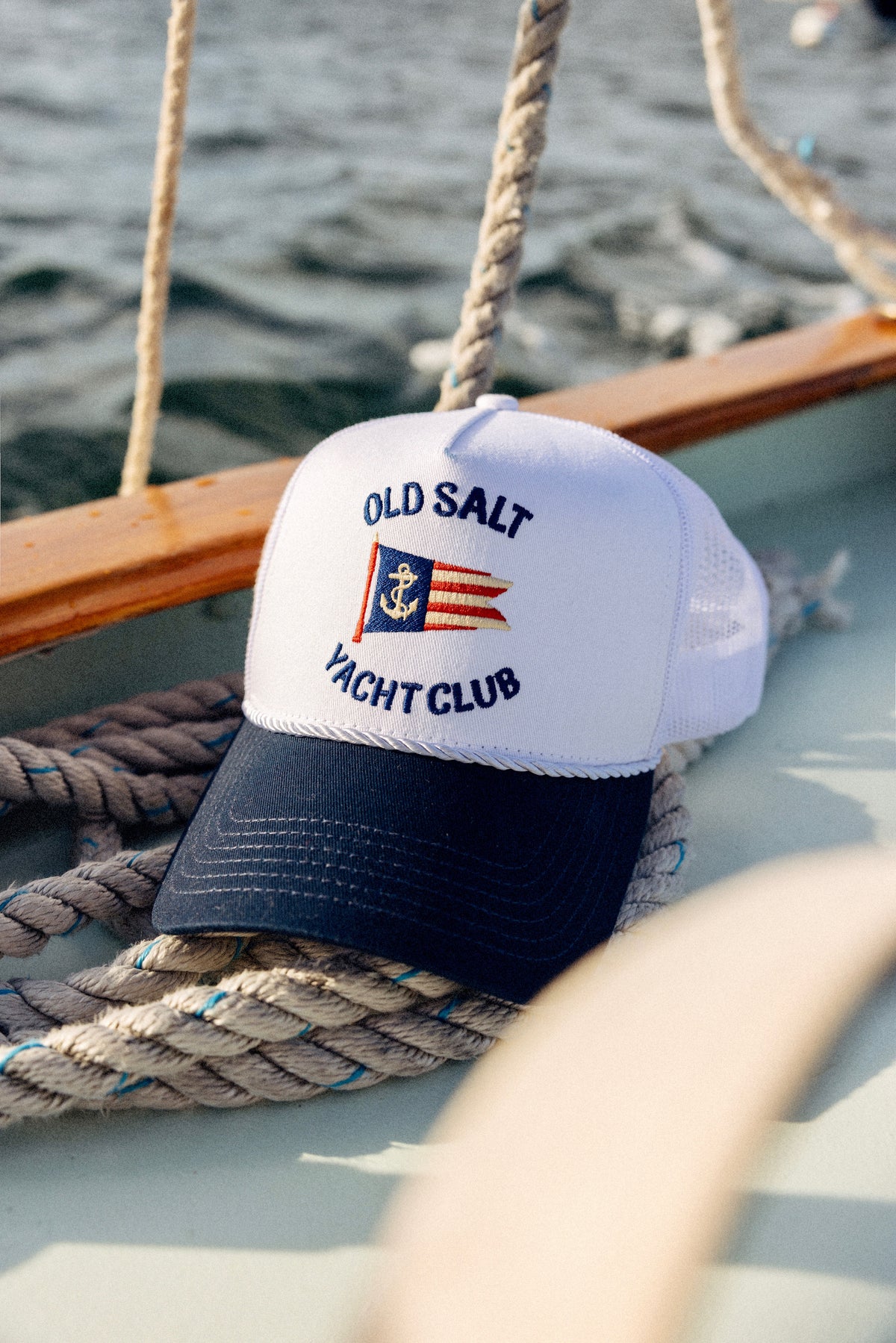 Old Salt Yacht Club Hat in White