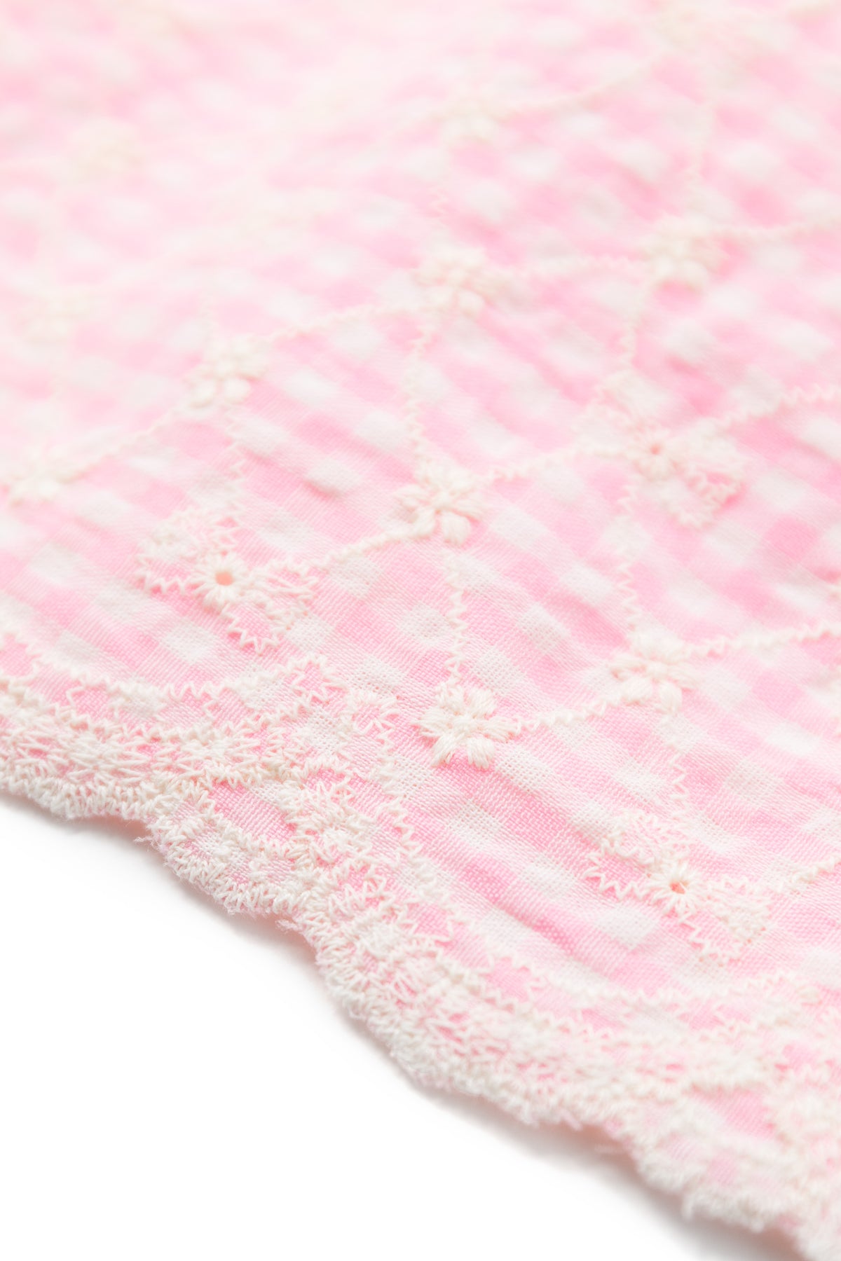 Rose Gingham Eyelet Kids Dress