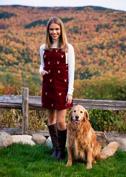 burgundy jumper dress KJP Women's Rustic Stag Embroidered Corduroy in Maroon L Boyut:40 jcpenney plus size spring style dress to your ENDOFSUMMER30%