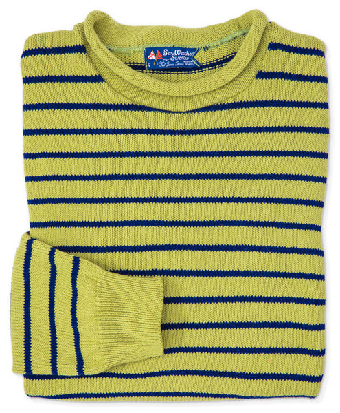 KJP Women's Sage Harbor Cotton Rollneck Sweater in Green and Blue