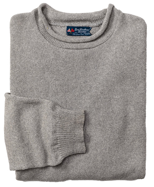 KJP Men's Sea Weather Cotton Rollneck Sweater in Fog Grey – Kiel