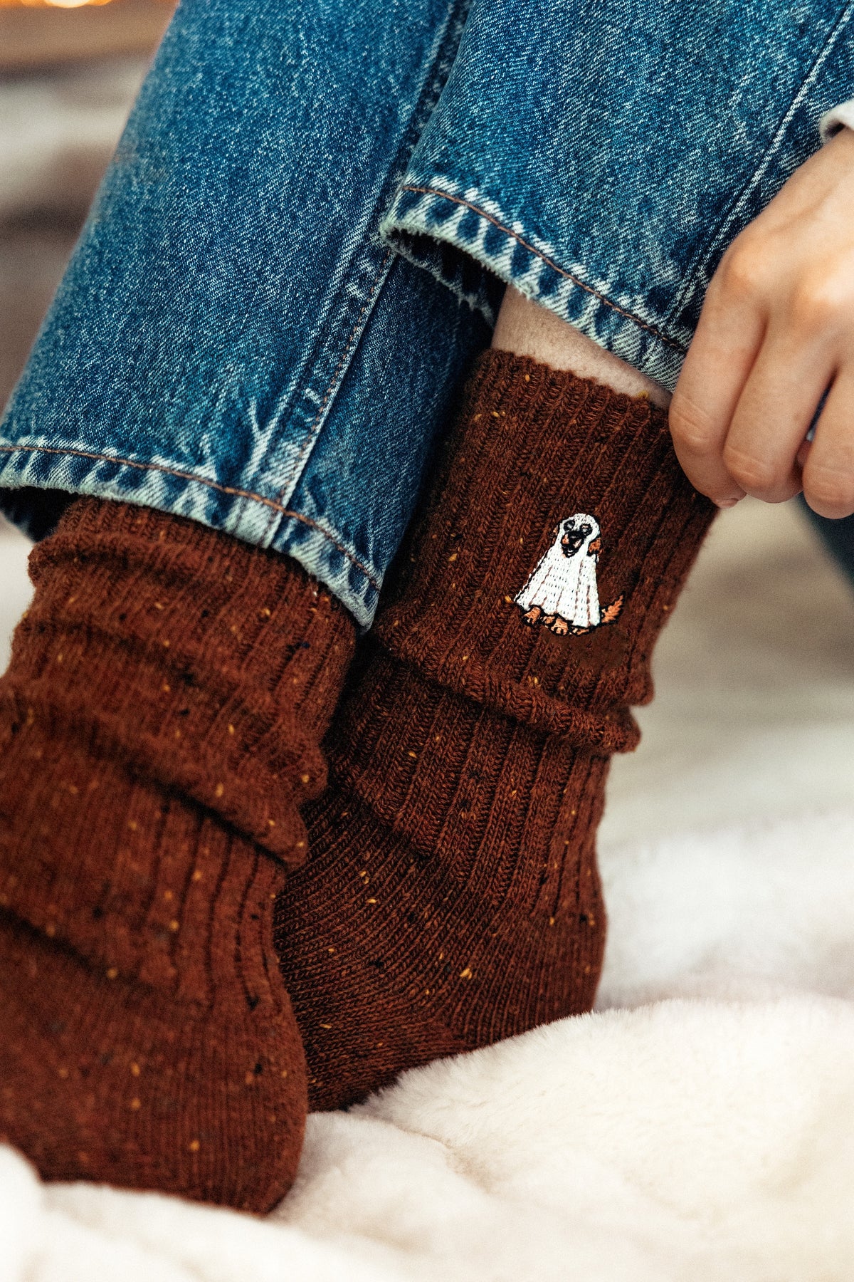 Spooky Dog Donegal Socks