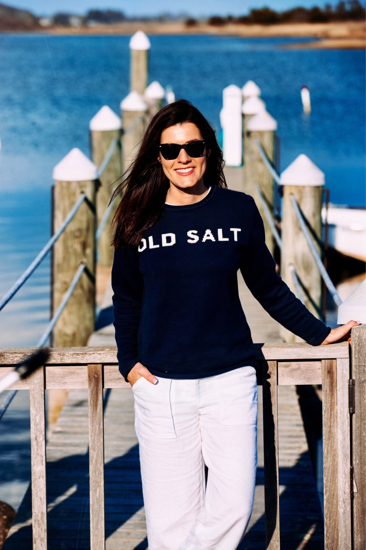 Old Salt Rollneck Sweater in Navy