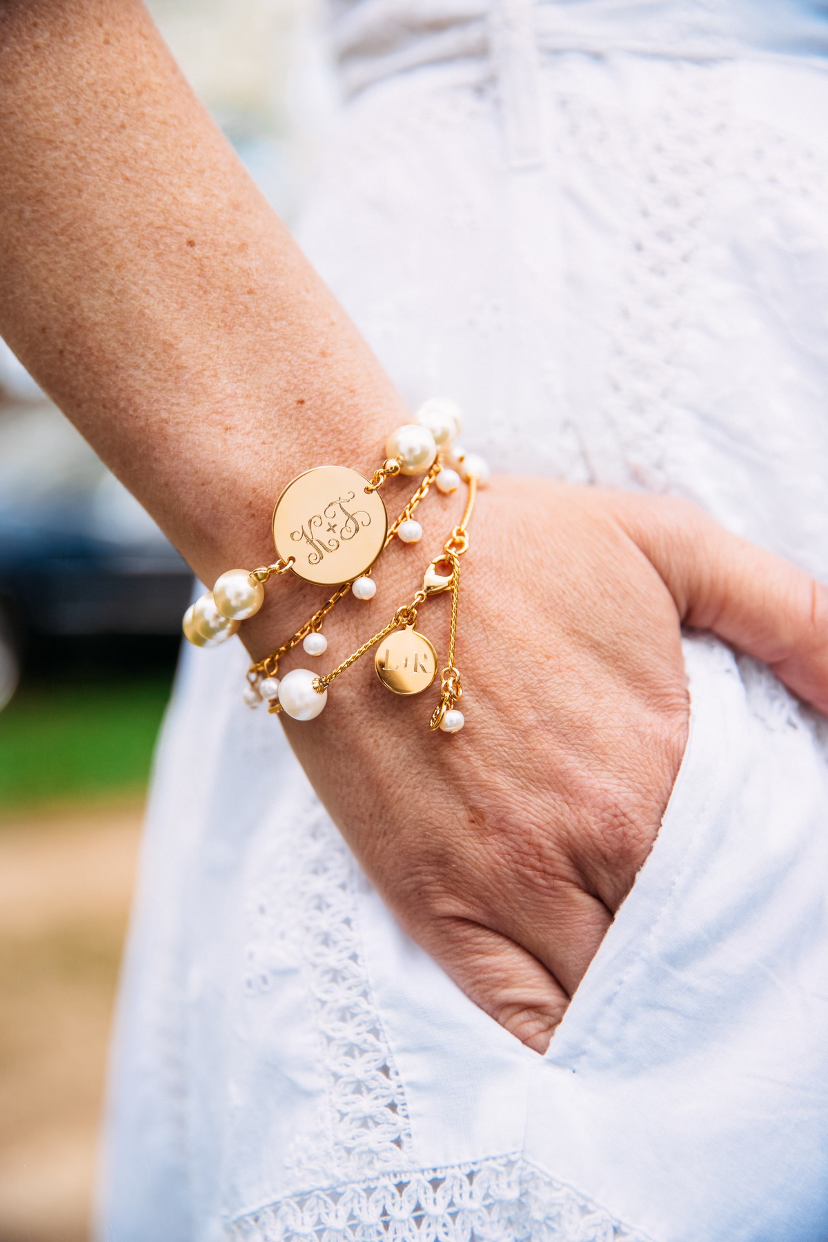 Engravable Pearl Bracelet