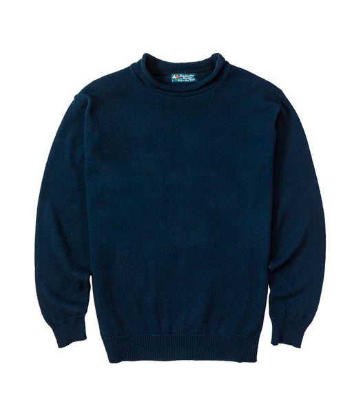 KJP Men's Sea Weather Cotton Rollneck Sweater in Marine Blue