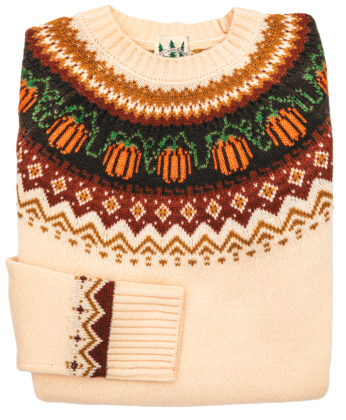 Cozy Pumpkin Sweater in Cream - Women's