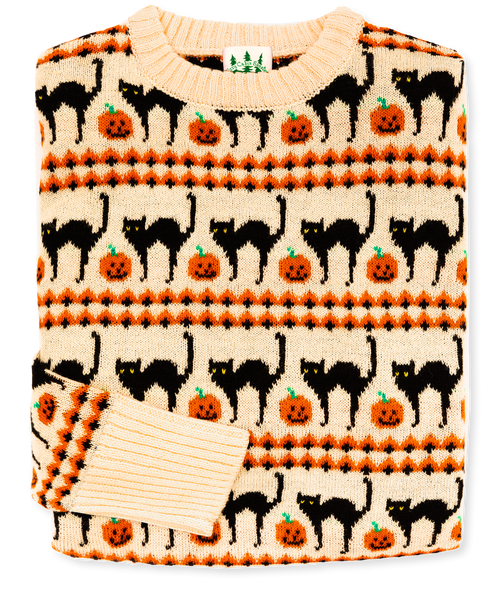 KJP Scaredy Cat Fair Isle Crewneck Halloween Sweater – Kiel James