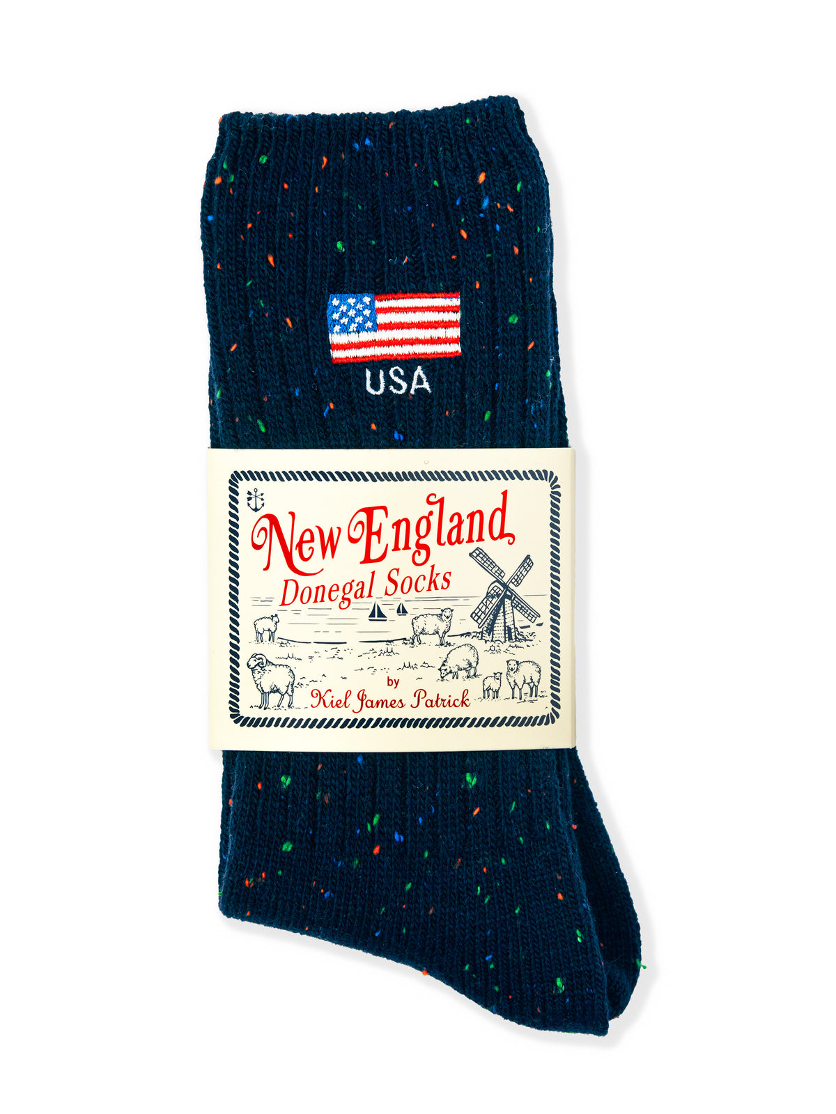 USA Flag Donegal Socks in Navy