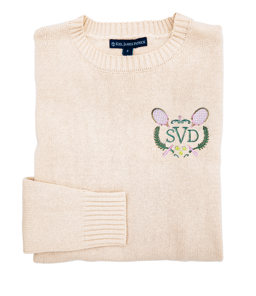 KJP Men's Newport Tennis Club Embroidered Monogram Sweater – Kiel
