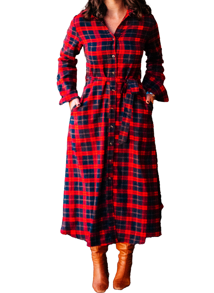 Alpine Lodge Flannel Maxi Dress