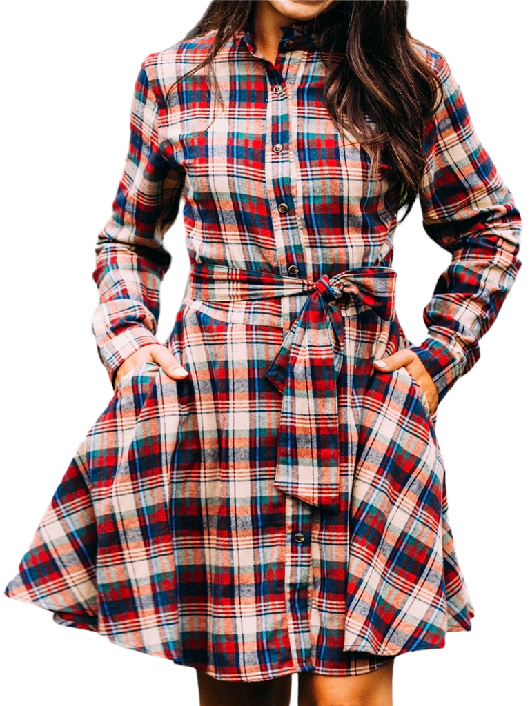 Apple Cinnamon Flannel Dress