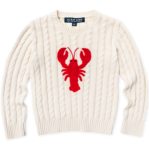 Lobster Cable Knit Kids Sweater
