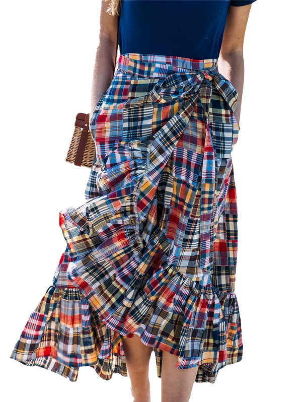 Jacqueline Patchwork Madras Skirt