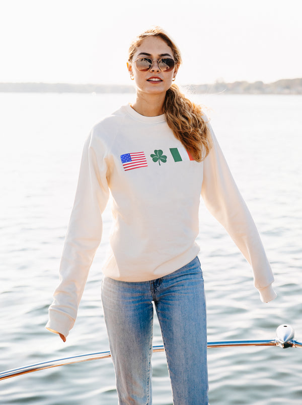Irish American Sweatshirt - Cream