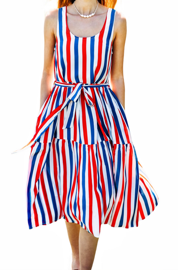 American Summer Striped Dress