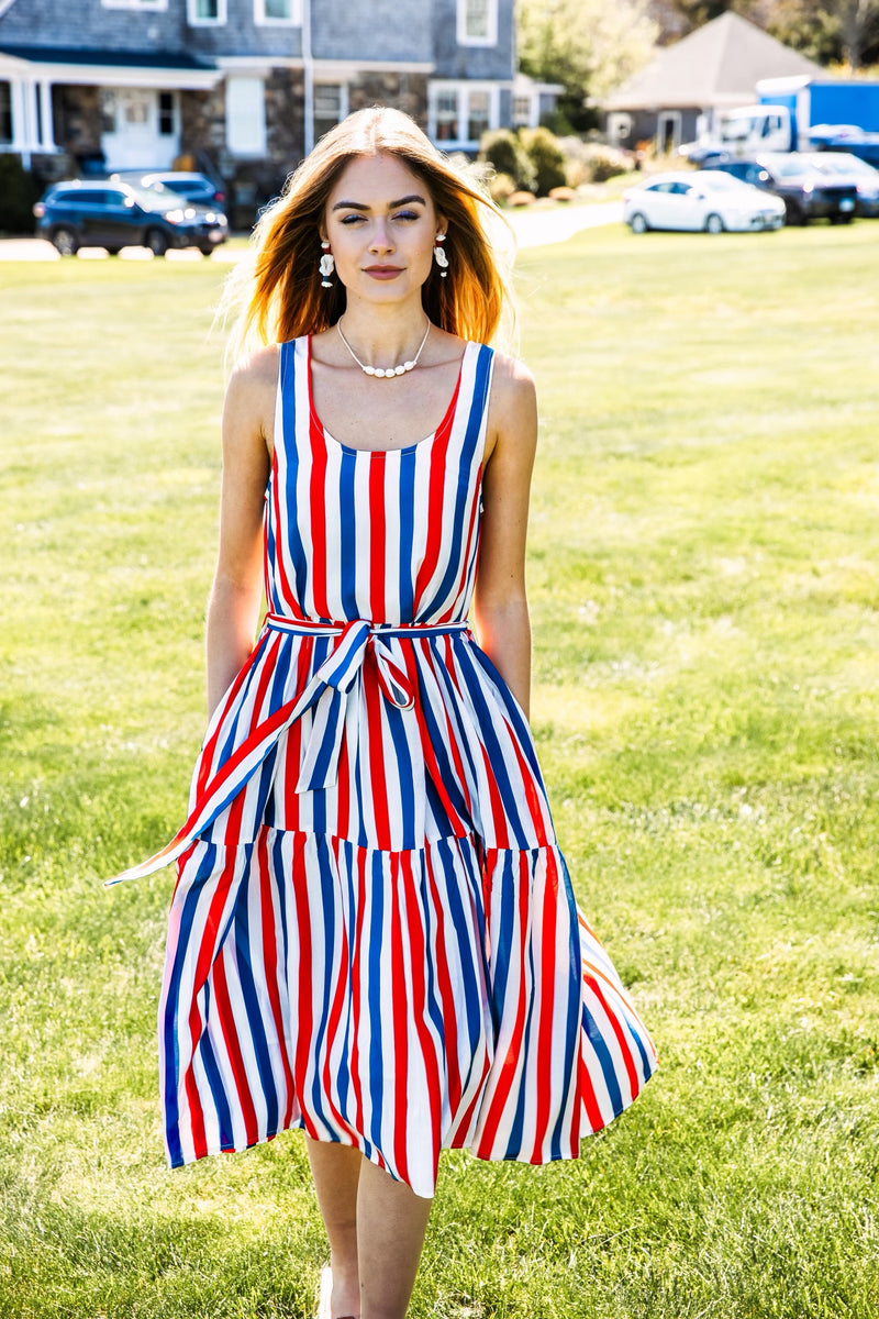 American Summer Striped Dress