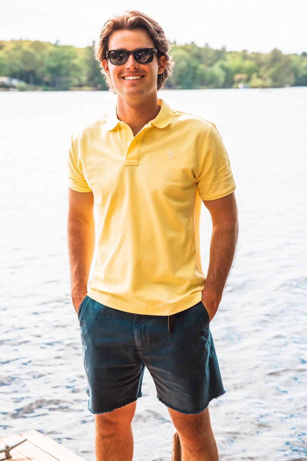 Watch Hill 1983 Pique Polo Shirt in Yellow