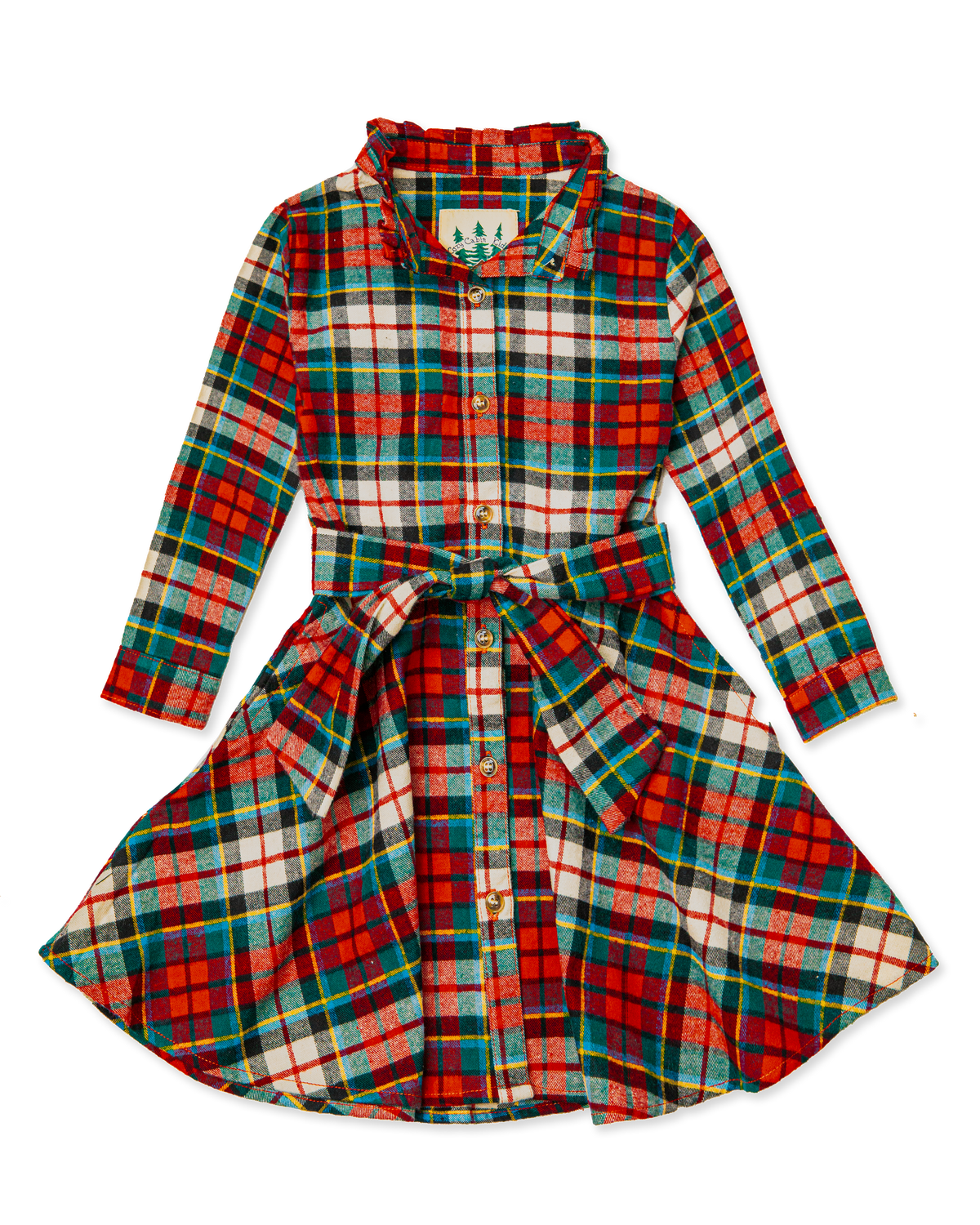 Home for the Holidays Kids Flannel Dress