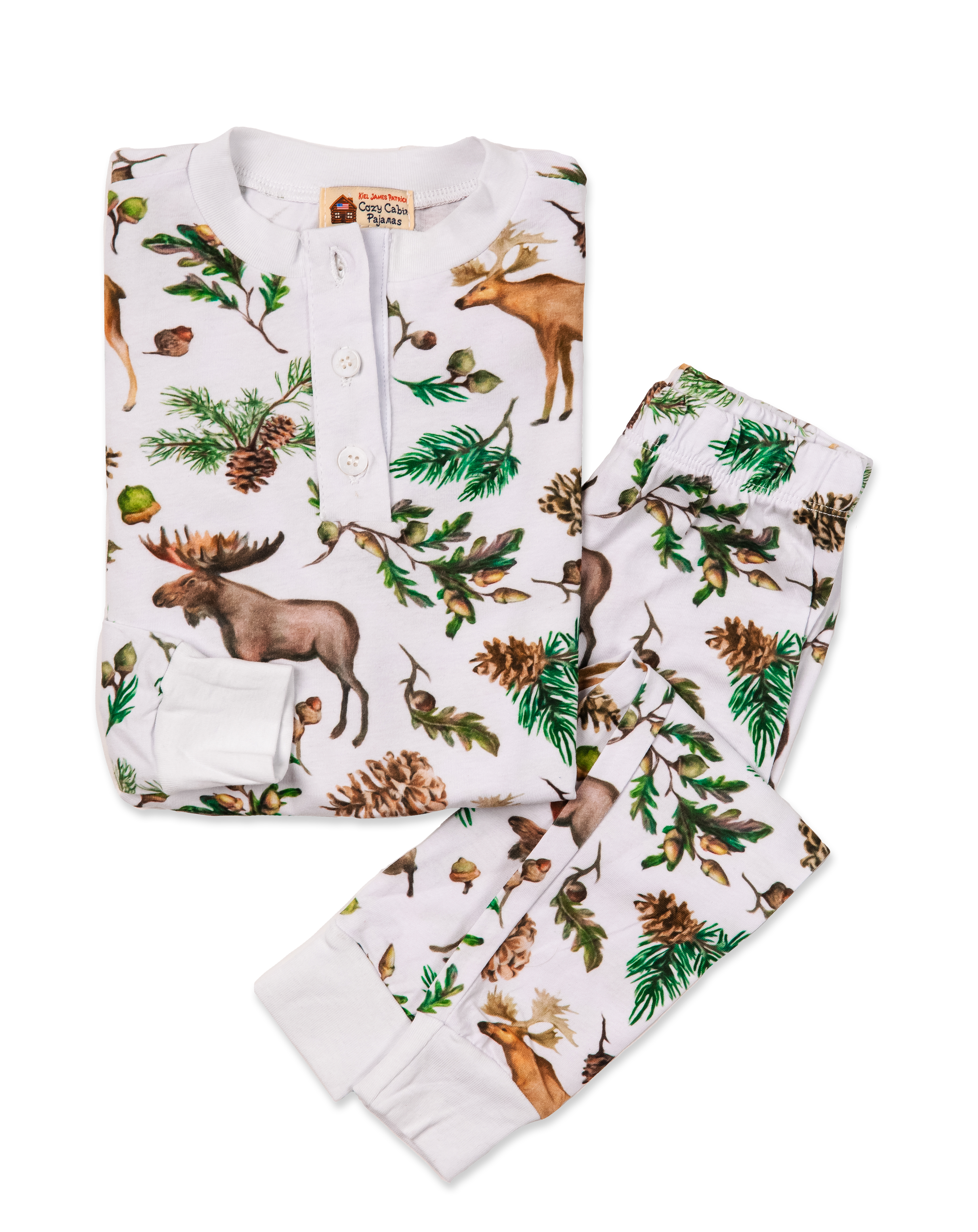 Winter Moose Pajamas - Kid's