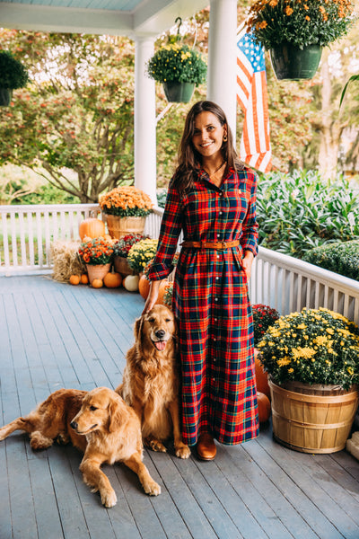KJP Women's Maple Lake Trail Long Sleeve Flannel Belted Maxi Dress 6