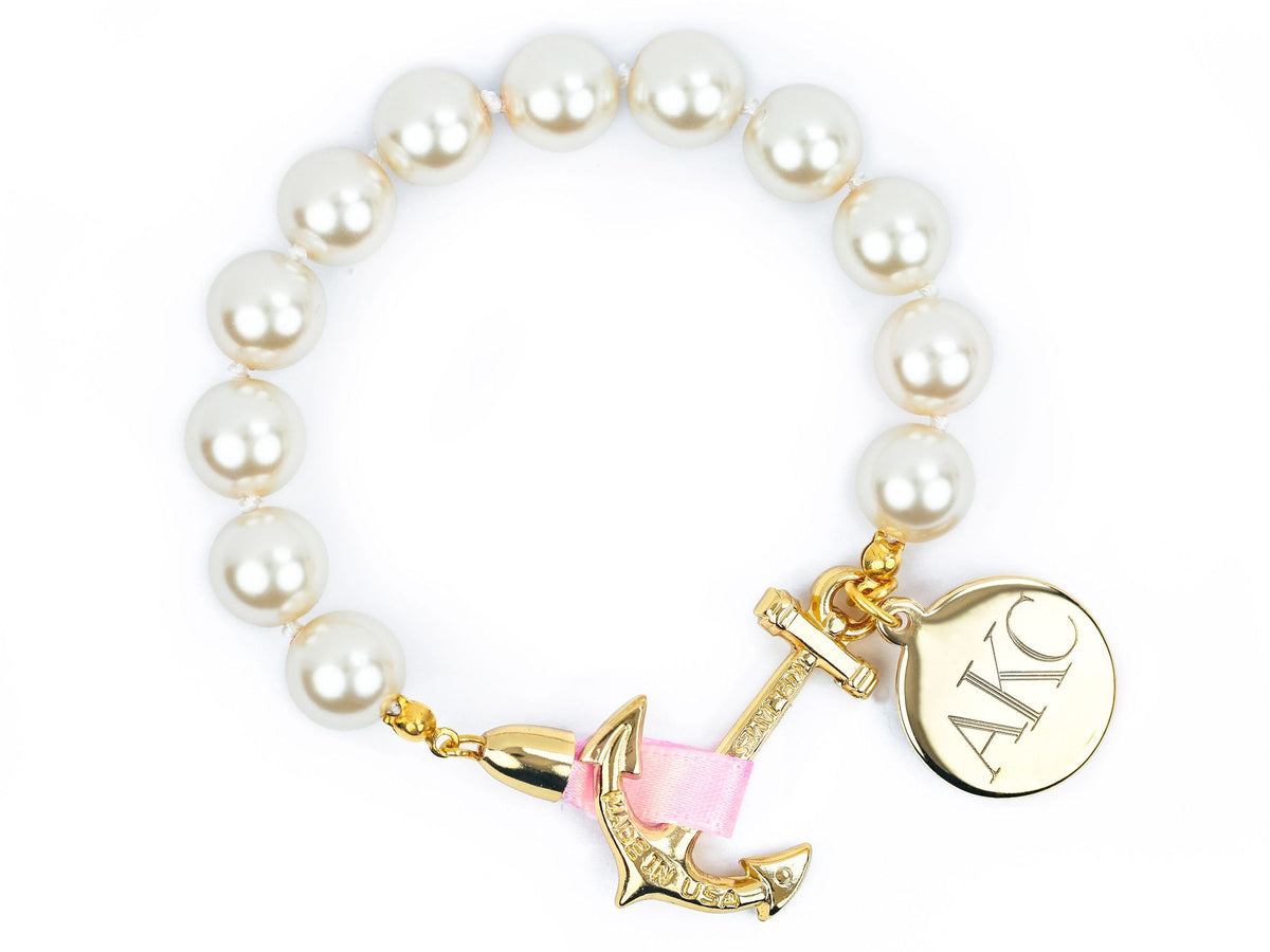 Atlantic Pearl Mom-o-gram - Kiel James Patrick Anchor Bracelet Made in the USA