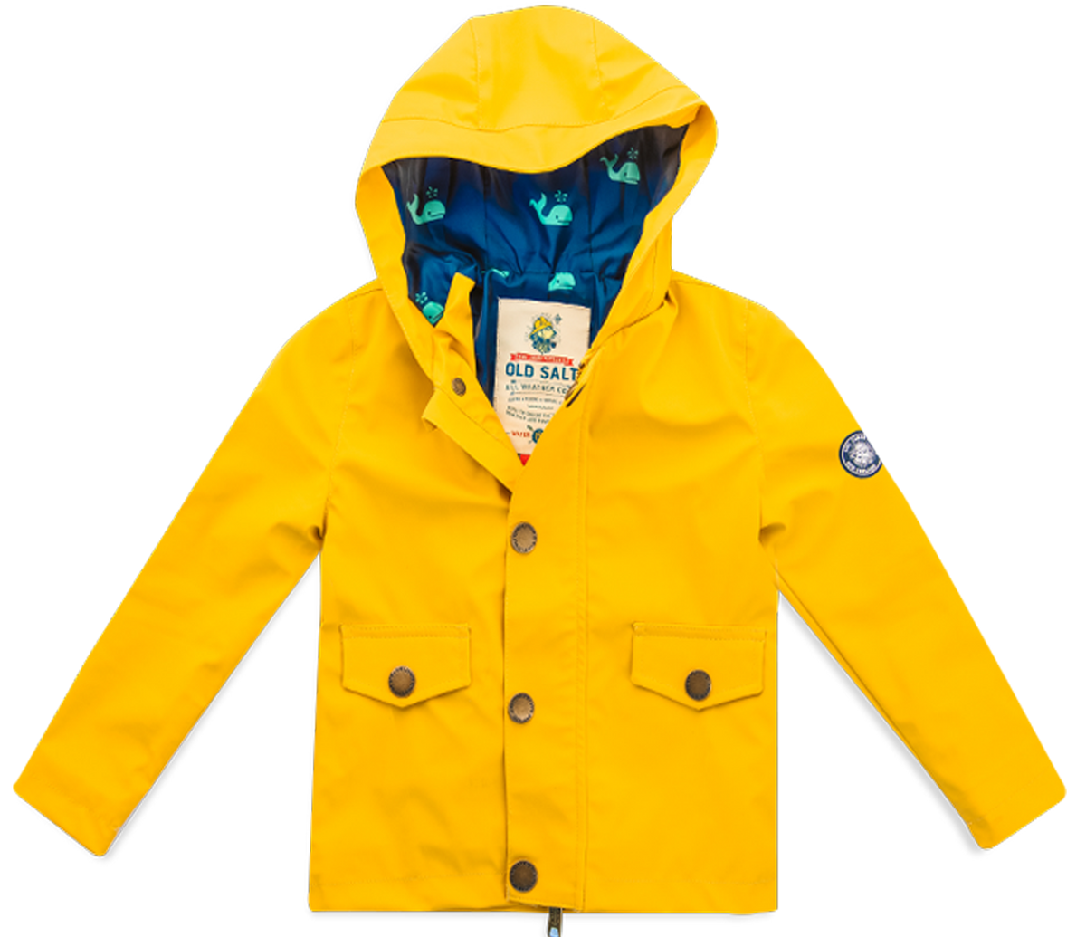 Old Salt Raincoat in Yellow - Kids