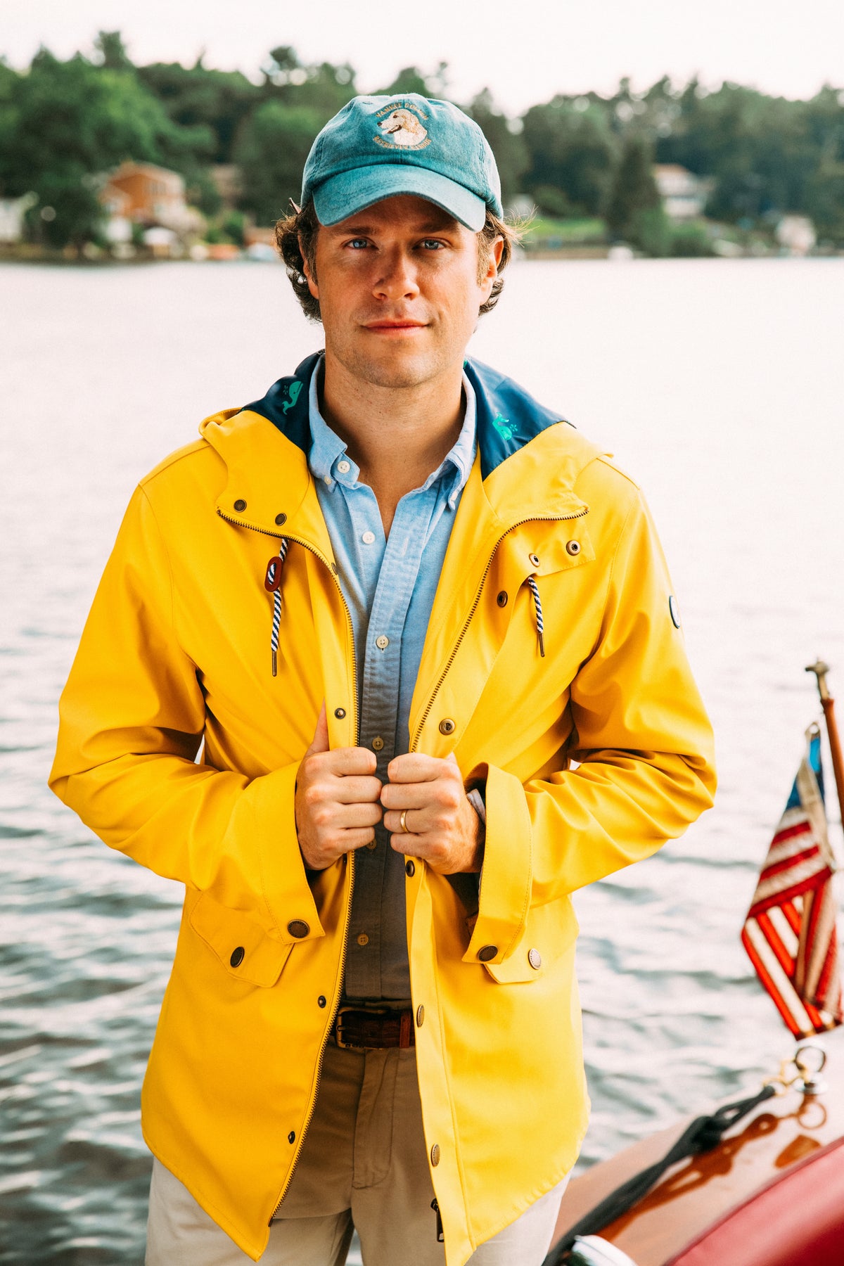 Old Salt Raincoat in Yellow - Men's