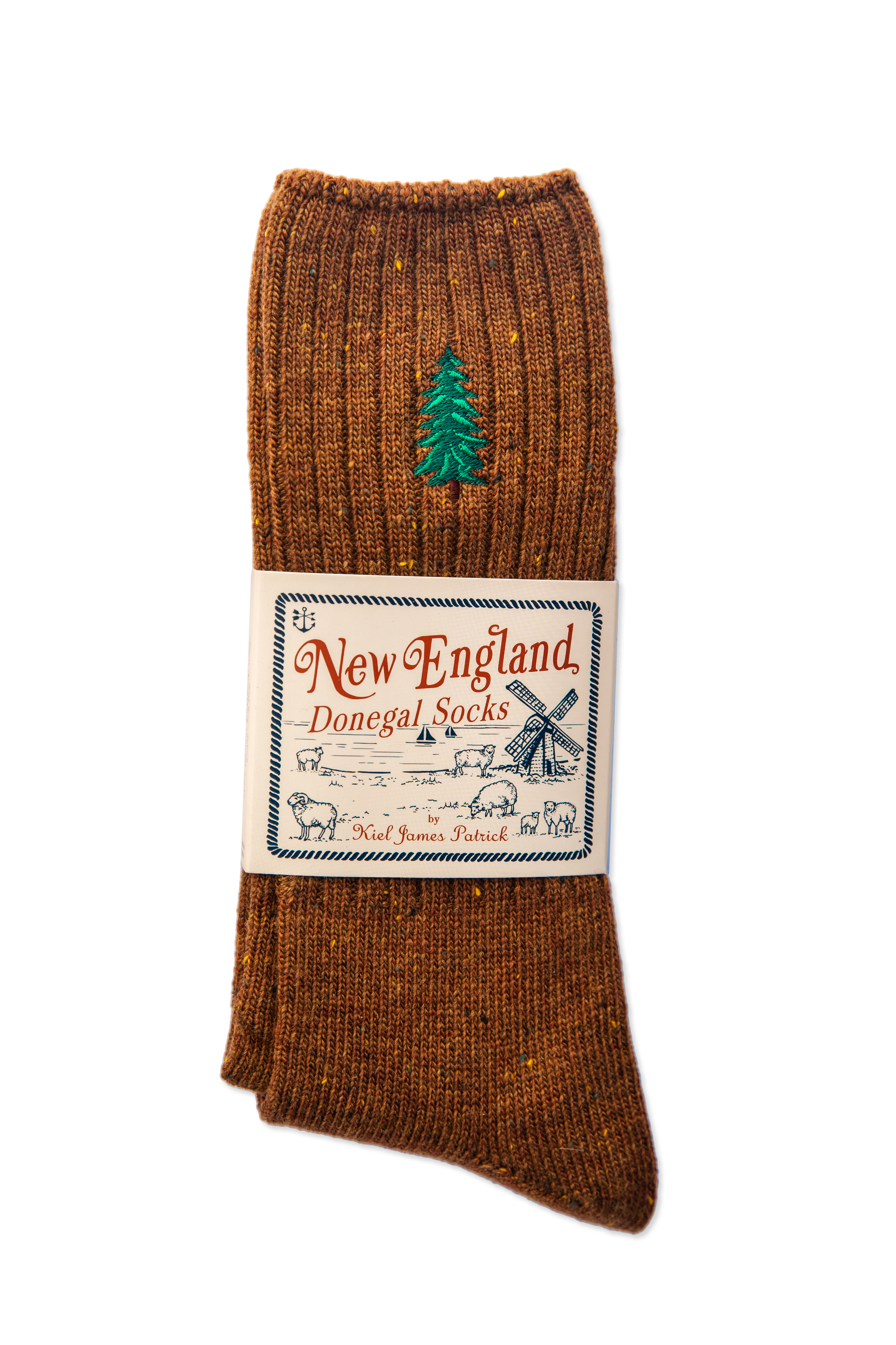 Rustic Pine Donegal Sock