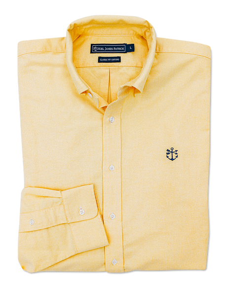 Mens yellow sale oxford shirt