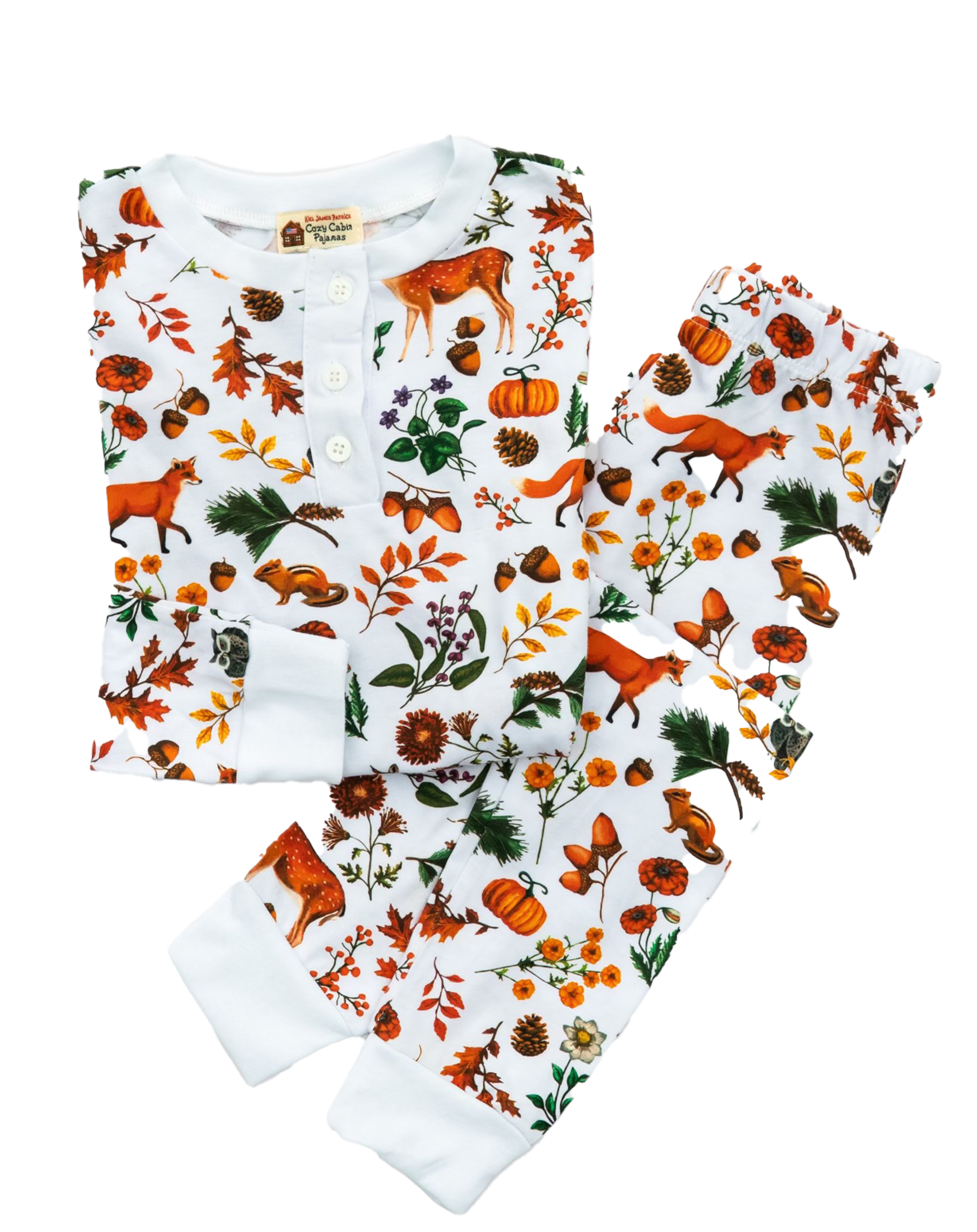 Foliage Fox Pajamas - Kid's