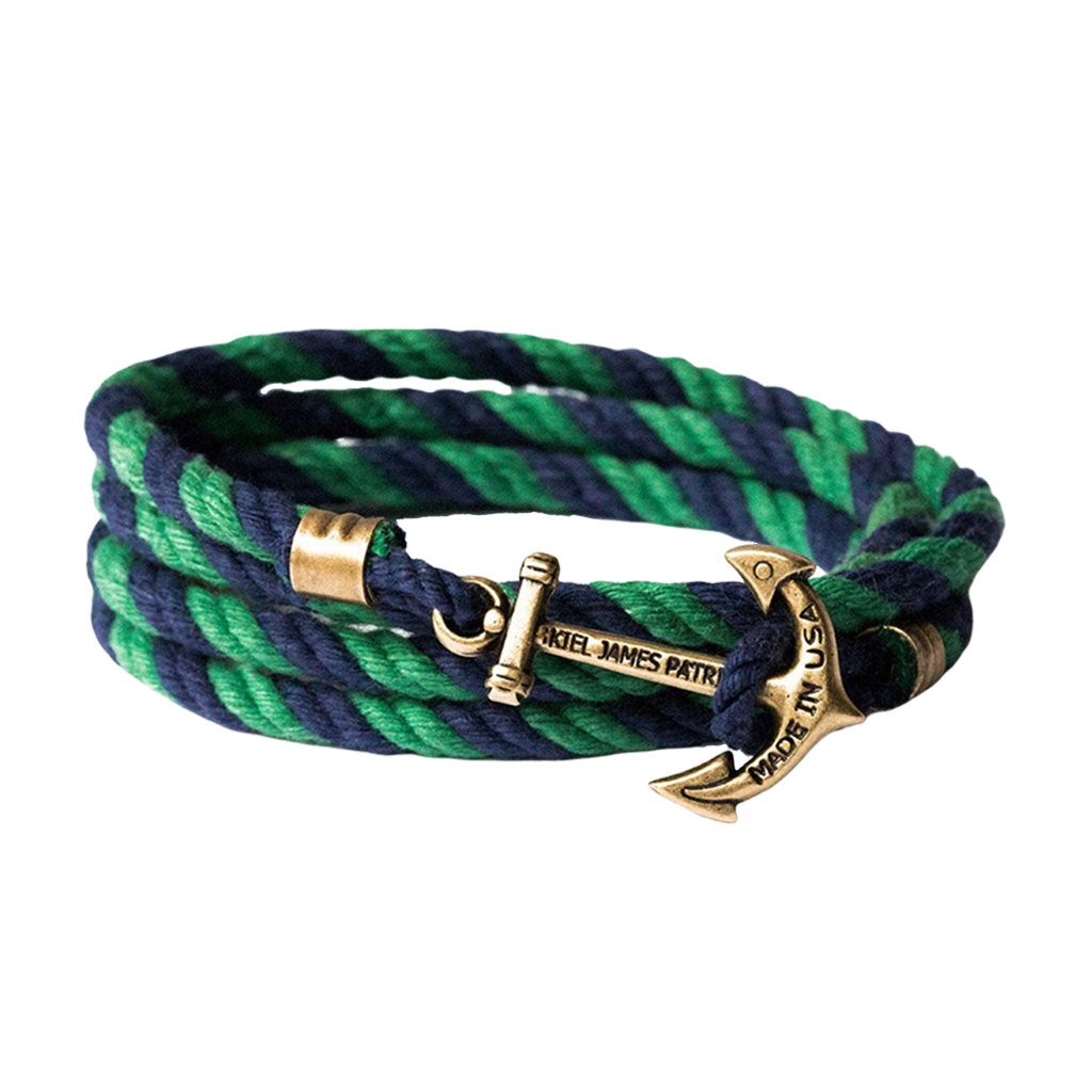 アクセサリー kJ KJP Nautical Cord Wrap Bracelet with Anchor Clasp in Navy Blue, Green