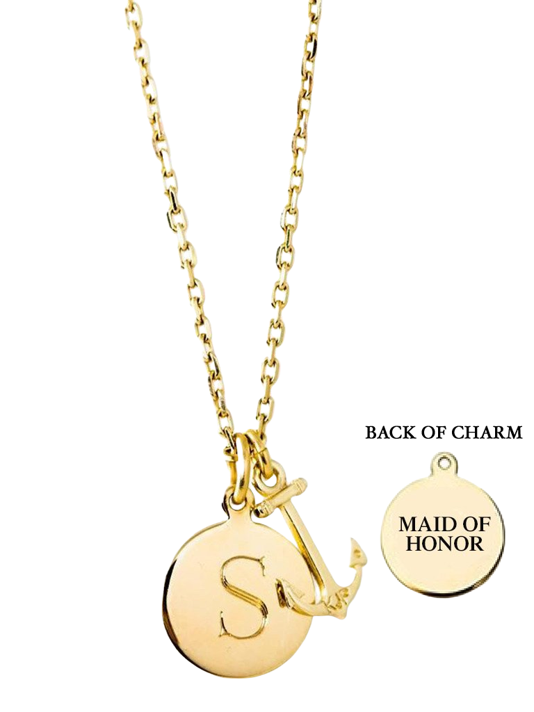 Sailor's Keepsake Engravable Gold Wedding Necklace