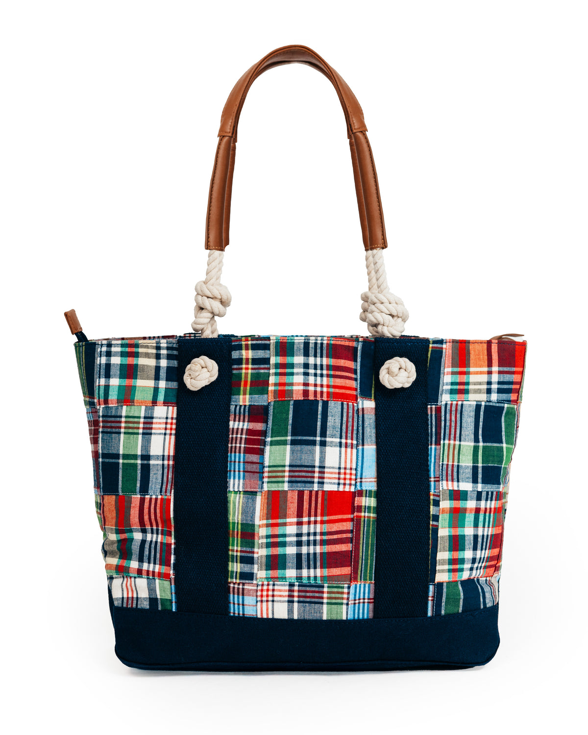 Essex Patchwork Madras Rope Tote
